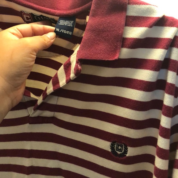 Chaps Striped Collared Polo Shirt - Picture 3 of 3